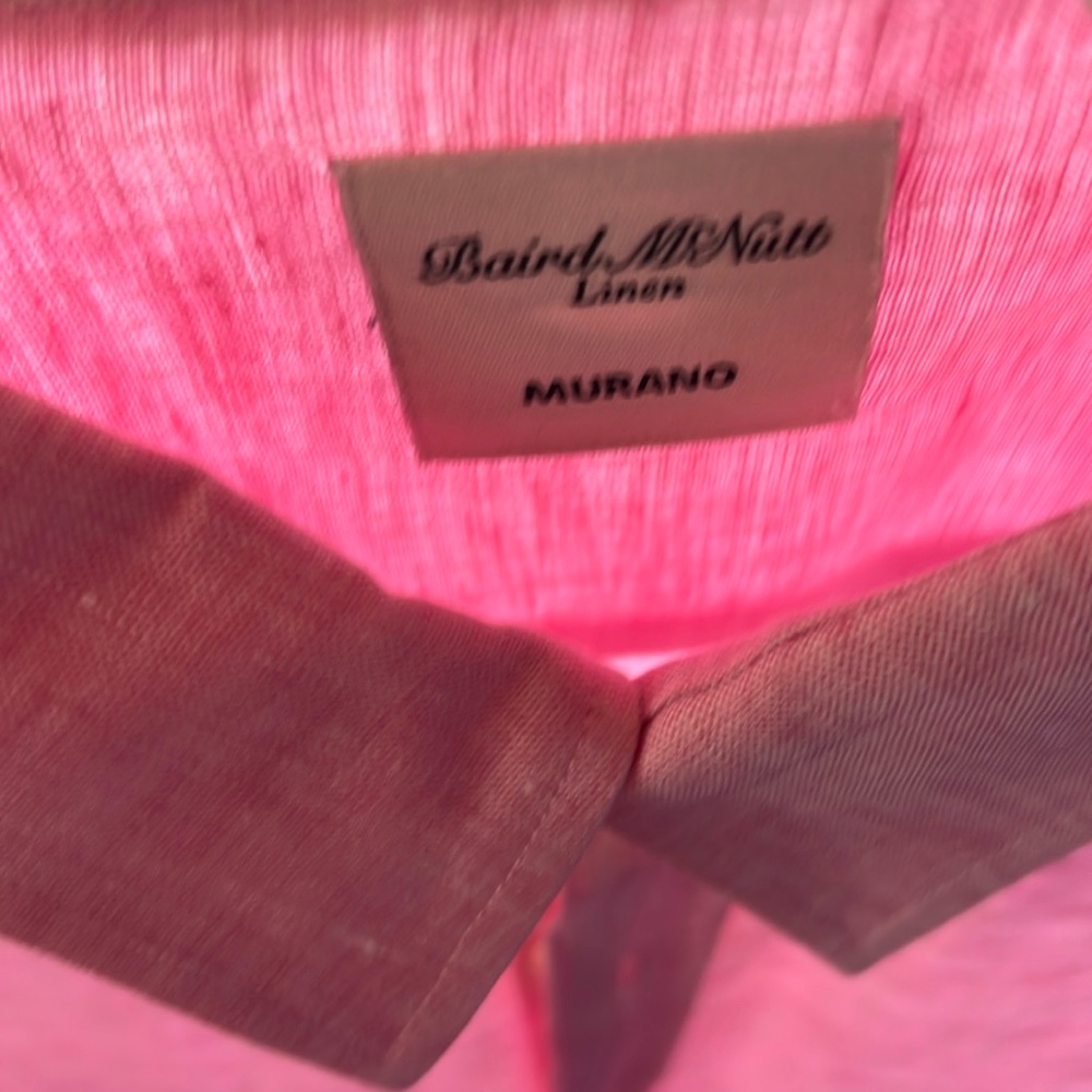 Murano linen shirt pink  long sleeve  3XB